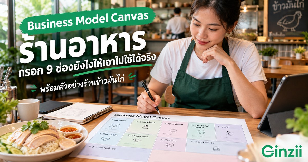 Business Model Canvas ร้านอาหาร กรอก 9 ช่องยังไงให้เอาไปใช้ได้จริง พร้อมตัวอย่างร้านข้าวมันไก่